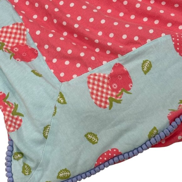 Matilda Jane Going Together Quilted Blanket With Polka Dot & Strawberry Print - Picture 4 of 4